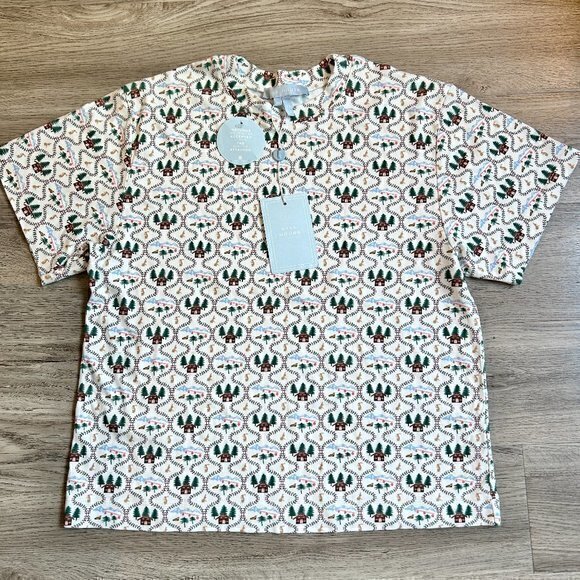 Hill House Charlotte Sleep Tee in Ski Chalet Size XS NWT - Picture 1 of 6